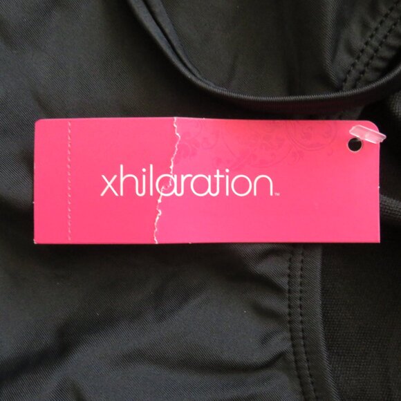 Xhilaration Black Silver Studs Women’s One Piece Sleeveless Swimsuit L - Picture 6 of 12